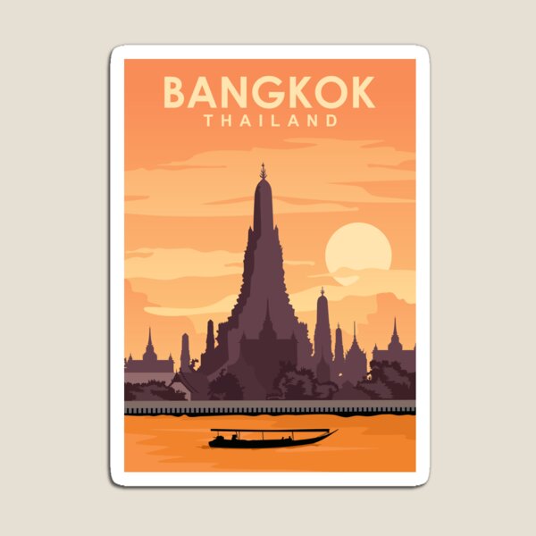 Kids Toys Bangkok - Bangkok Seyahat Posteri Sanat Baskı Mıknatıs