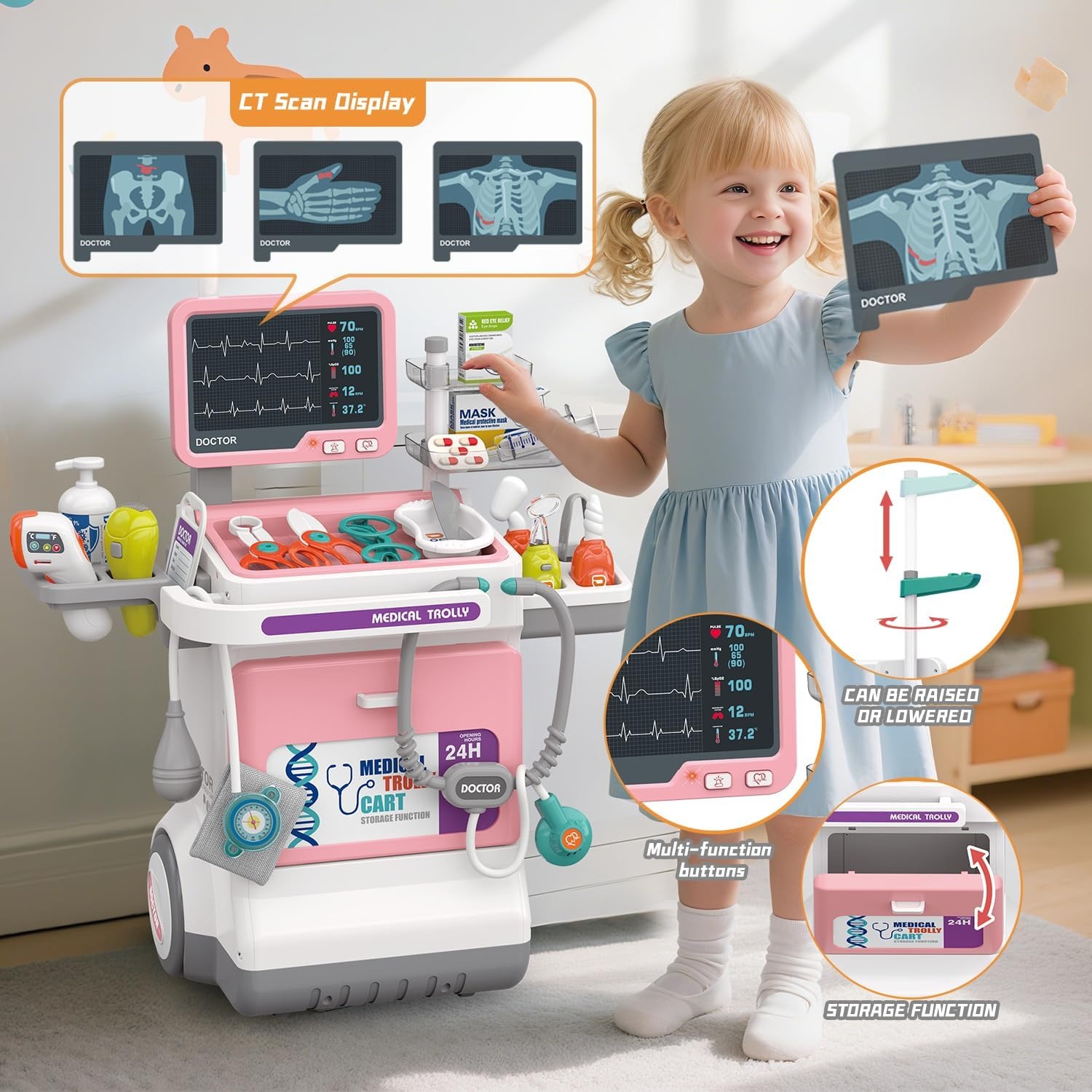 Kids Toys Doctor Set - Deluxe Çocuk Doktor Oyun Seti, Tıbbi