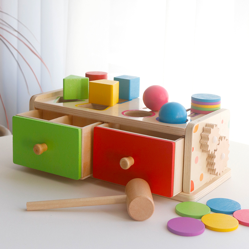 Kids Toys Drawers - Montessori Ahşap Sıralama ve İstifleme Oyuncağı