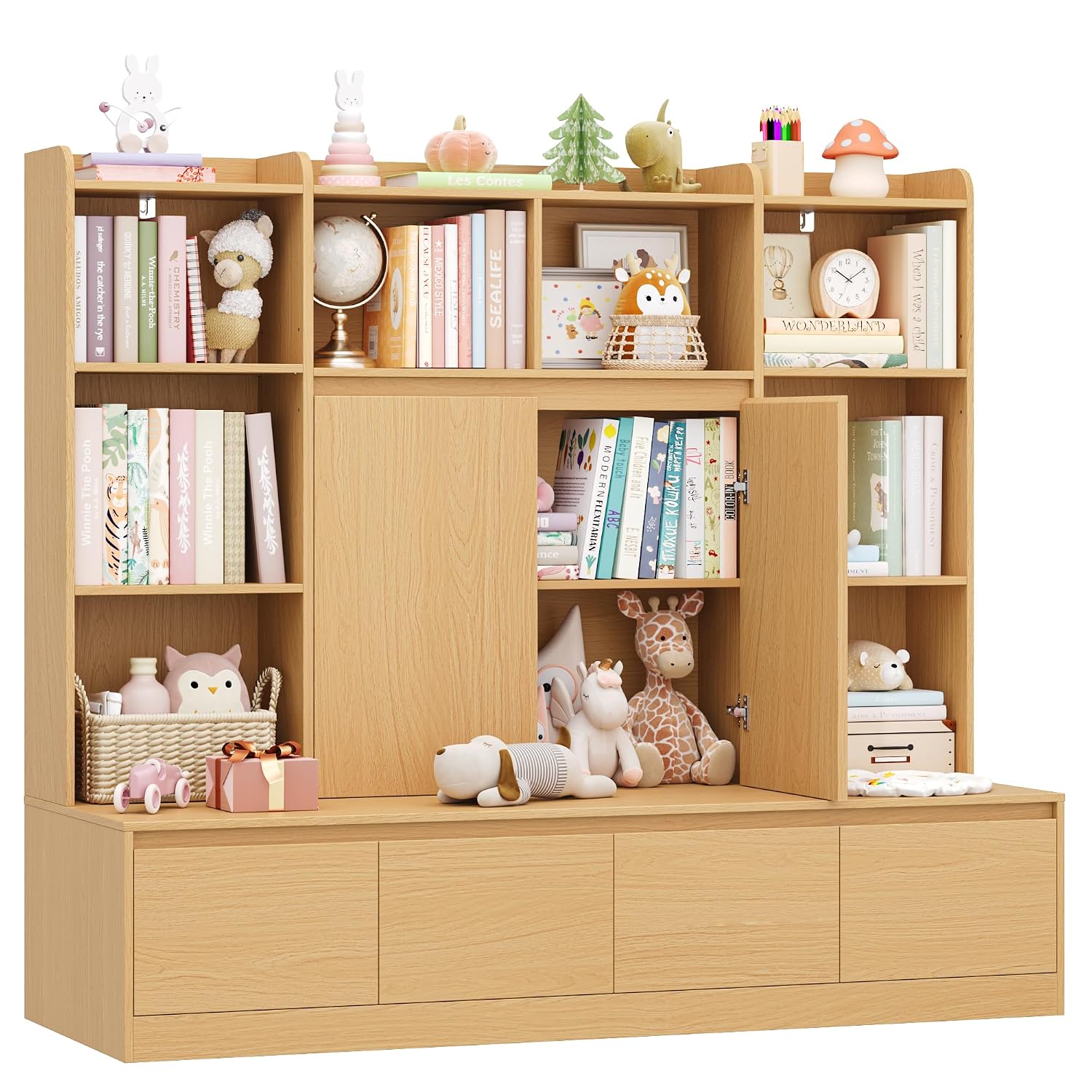Kids Toys Drawers - 54 inç Çocuk Kitaplık Depolama Düzenleyici,