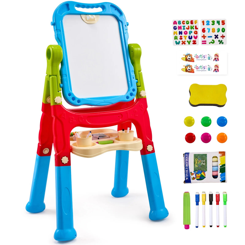 Kids Art Easel - Çocuklar için Manyetik Çizim Tahtası, Kara