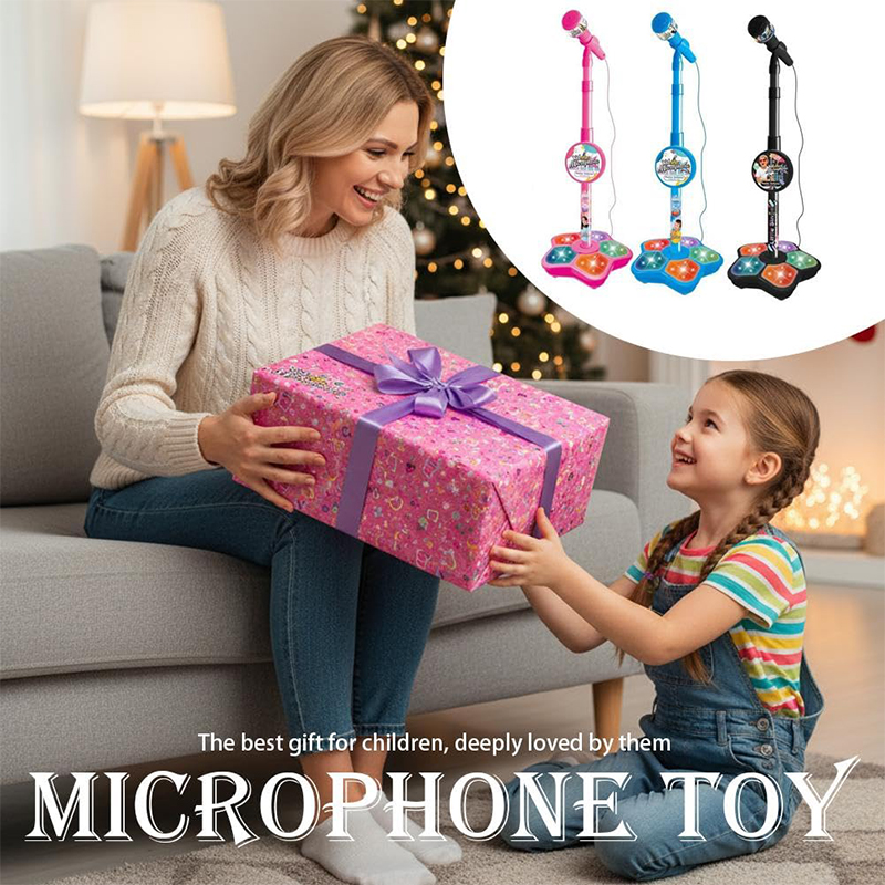 Kids Microphone Karaoke - Standlı Genel Çocuk Mikrofonu Kızlar İçin