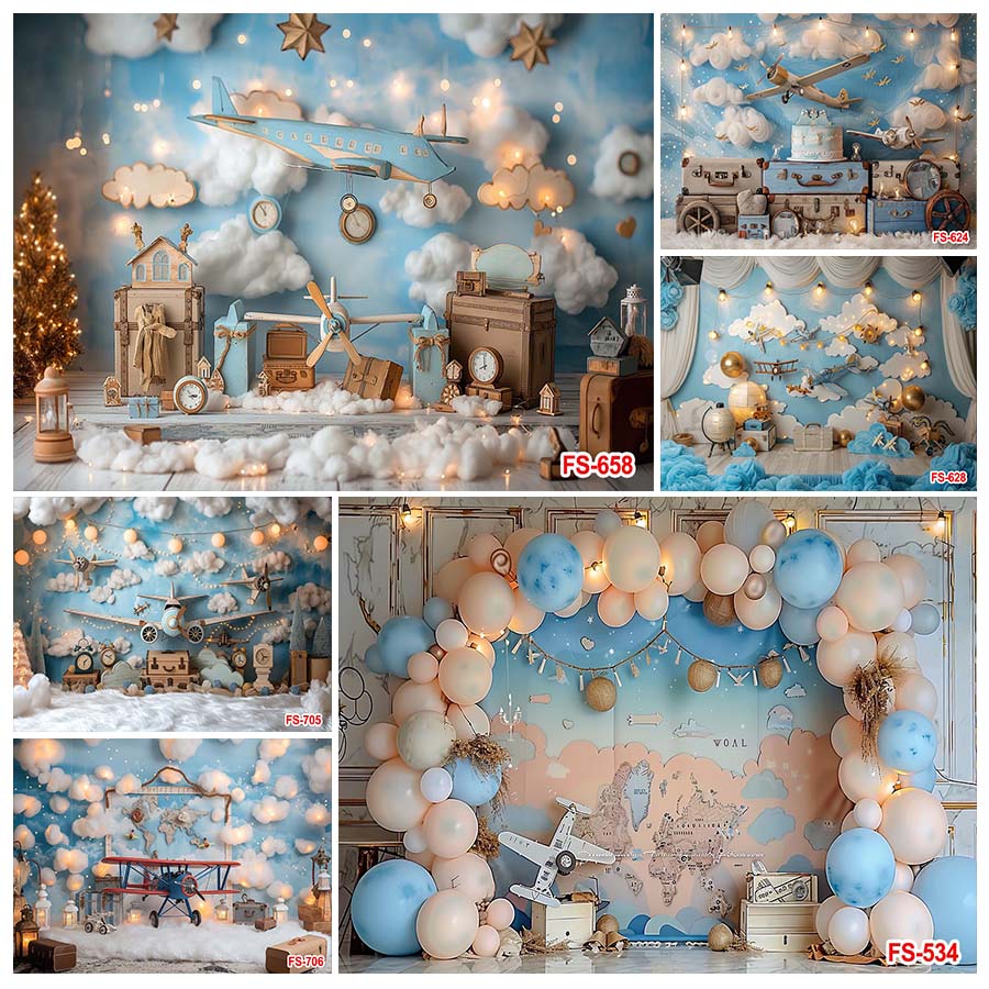 Toys Background For Kids - Doğum günü Zemin Ahşap Oyuncak Uçak