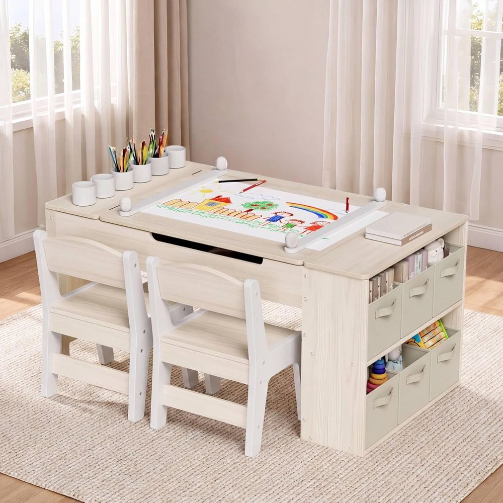 Kids Art Easel - Çocuk Sanat Masası ve Sandalye Seti,