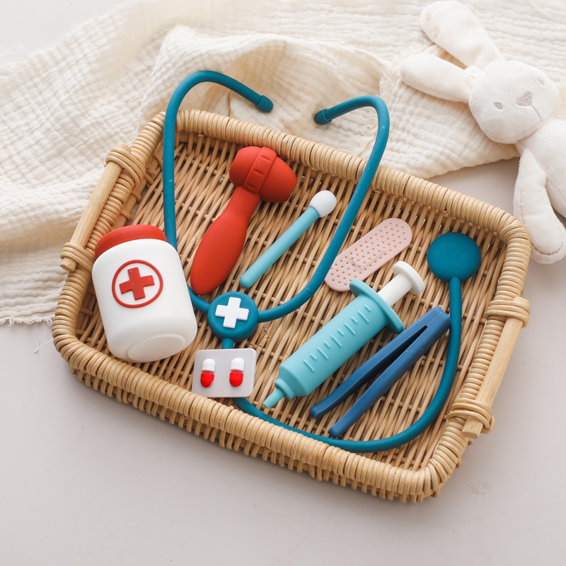 Kids Toys Doctor Set - Doktor Oyuncakları Silikon Oyna Pretend Doktor