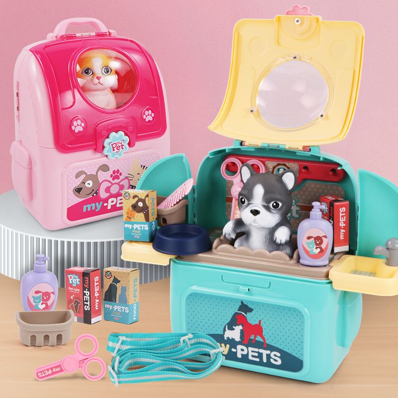 Kids Toys Doctor Set - Pet bakım oyna Set köpek sırt
