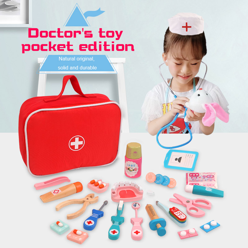Kids Toys Doctor Set - Rol yapma oyunları doktor oyuncakları ahşap