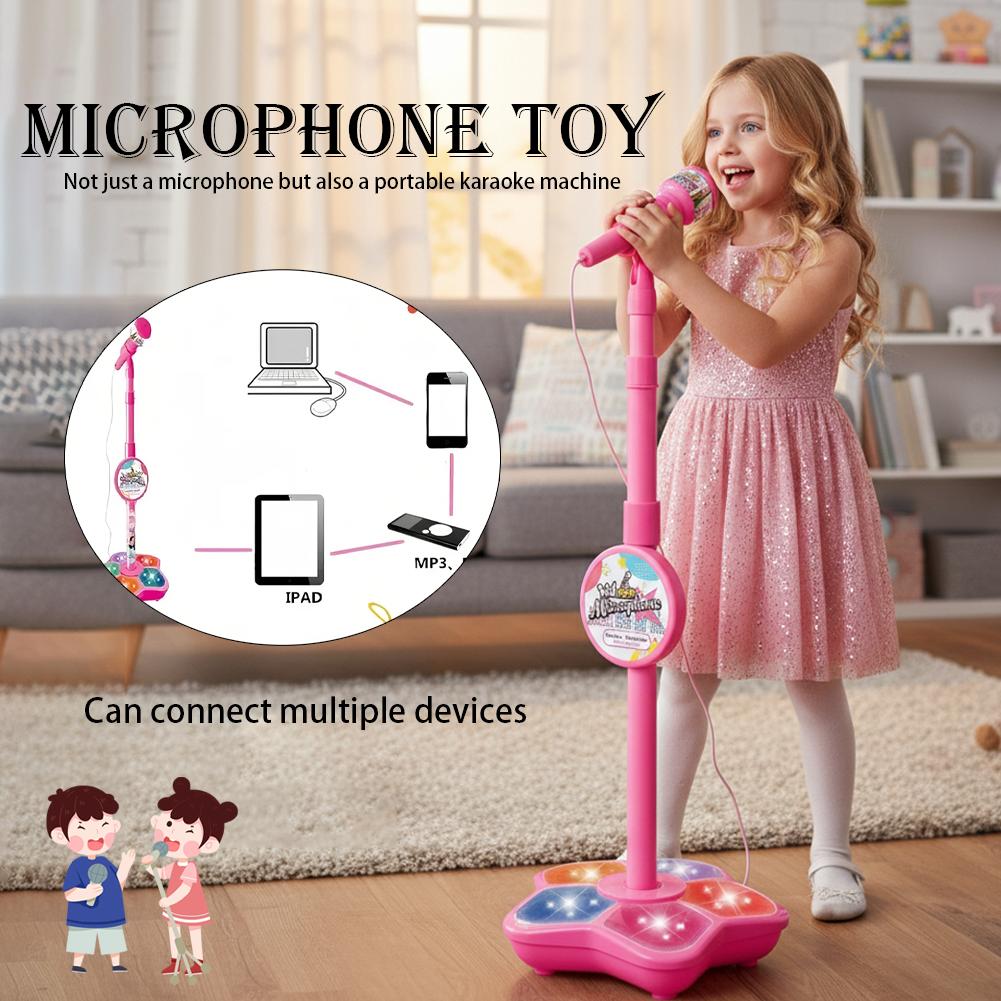Kids Microphone Karaoke - Çocuklar İçin Standlı Mikrofon Karaoke Şarkı