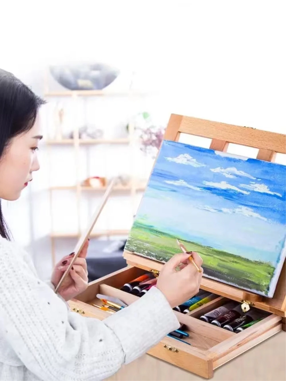 Taşınabilir Ahşap Masa Şövale  - Kids Art Easel incelemesi ve fiyatı