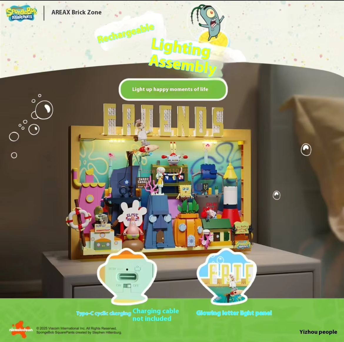Resmi Area-X Sünger Bob Kare P - Kids Xbox Toys incelemesi ve fiyatı